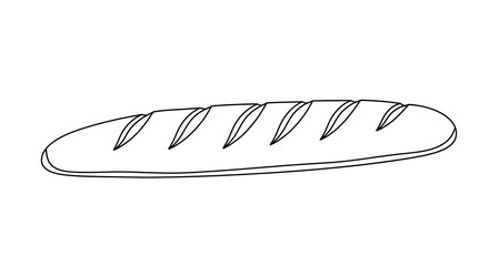 Simple Illustration of a Loaf of Bread.