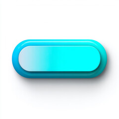 Glossy 3D web button icon on blank background