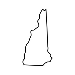 New Hampshire state map outline