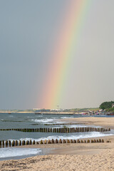 rainbow on the beach