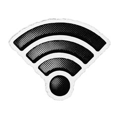 PNG Vintage black Wi-Fi symbol illustration.
