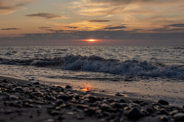 sunset on the beach