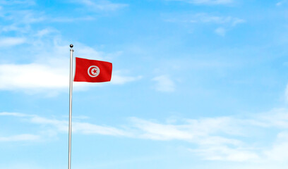 Isolated Tunisia flag on a clean white background &mdash; perfect for presentations, graphic design, and editorial use.