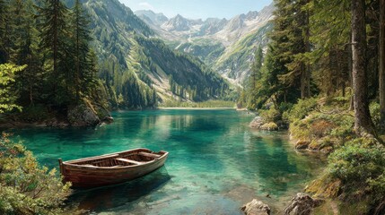 Obraz premium Mountain lake scenic view