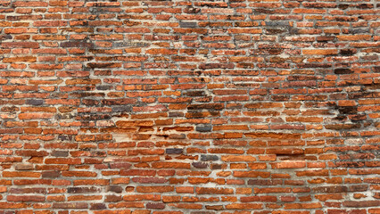 Naklejka premium Old brick wall textures. Horizontal background.