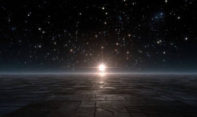 Serene Cosmic Horizon - A Luminous Glimpse into the Infinite.