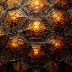 Intricate Patterns of a Turtle Shell - A Natural Mosaic.