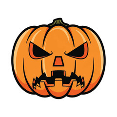 Depicts a Jackolantern with black eyes and a menacing expression