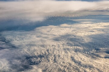 旅客機から撮影した太平洋
