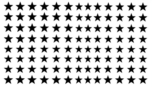 Stars array backdrop. Symbolism, decoration, rating, success. White background
