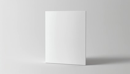 Blank white book mockup with shadow