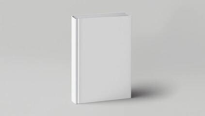 Blank white book mockup with shadow
