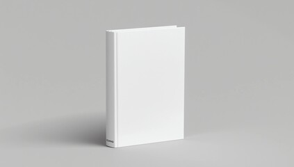 Blank white book mockup with shadow