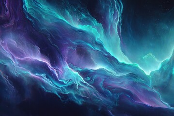 Abstract Colorful Cosmic Nebula