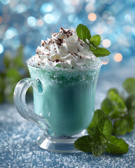 Peppermint mocha close up close up festive macro