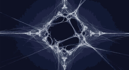 Intricate abstract fractal pattern resembling a cosmic web or neural network