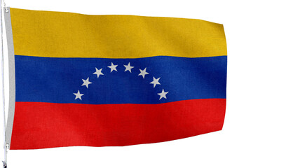 Fototapeta premium Set of mini Venezuela flag pins arranged for promotional and diplomatic imagery.