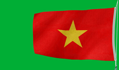 High-quality vietnam national flag flag waving on a green background culture, and - Symbol of culture, heritage, and patriotism