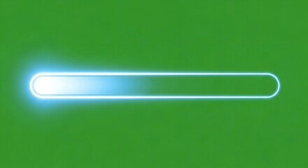 Loading bar on a green screen. Computer progress indicator. Motion graphic element for video production.