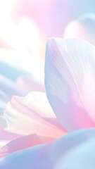 Fototapeta premium Whispering Petal Blur. Flowers Abstract Vertical Mobile Phone Background Wallpaper