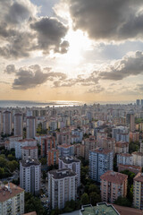 istanbul kozyatagi kadikoy modern buildings skyscrapers finance center with clouds on sky