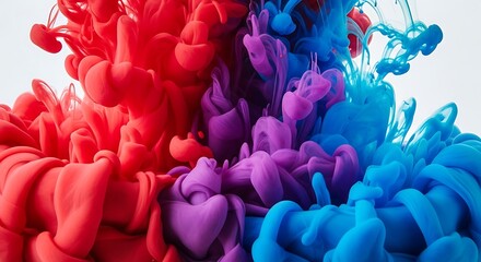 Fototapeta premium Colorful Ink Blobs in Motion.