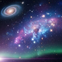 Cosmic Nebulae and Galaxies in Deep Space.