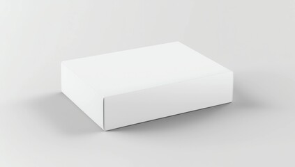 mockup of an unfolded blank white box, shown in perspective
