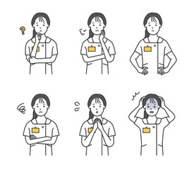 看護師のアイコンセット イラスト素材