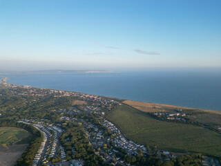 Fields over Downton near New Milton UK