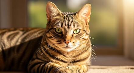 Close-up of a Tabby Cat.