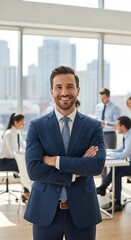 Confident Business Leader in Meeting.