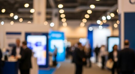 Blurred Conference Exhibit Hall.