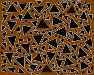 Fototapeta premium Illustration of a random, irregular triangle pattern. Hand-drawn large and small triangles. Patterned background for room decor. 