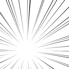 Naklejka premium Dynamic Radial Action Lines Illustration for Manga Comic Book Background Effect