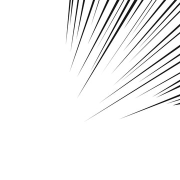 Dynamic Radial Speed Lines on White Background for Manga Comic Action Effect