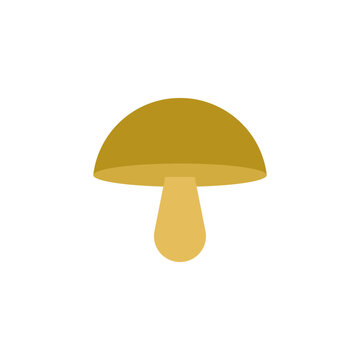 Mushroom illustration, a simple and stylized depiction of a fungus