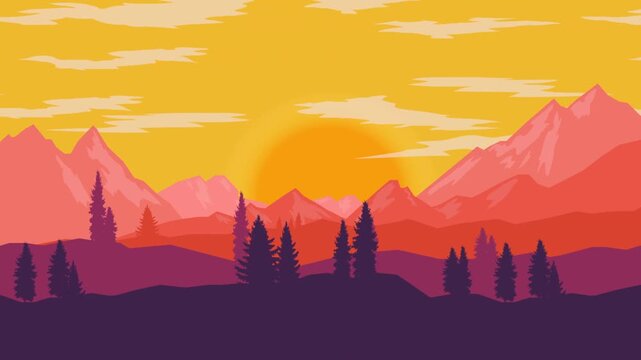 animated cartoon background. looped animation