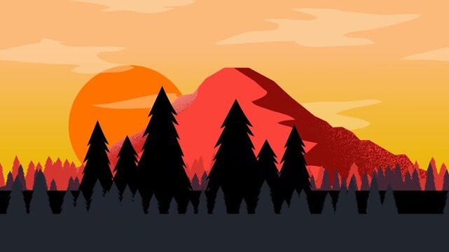 animated cartoon background. looped animation
