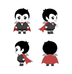 Cute Chibi Vampire Character Sheet / Model Sheet