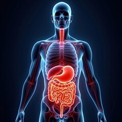 3D medical illustration of human