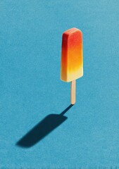 Popsicle on a vibrant blue background
