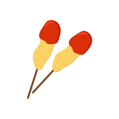 Delicious Duo Crispy Egg Rolls with a Zesty Ketchup Drizzle, a Culinary Delight