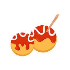 Delicious Takoyaki A Classic Japanese Street Food Illustration