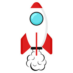 Explore the vastness of outer space with this dynamic rocket illustration, symbolizing progress and adventure