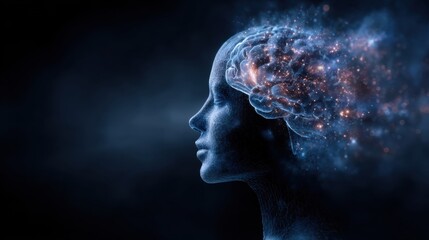 Illuminated Mind A Digital Art Representation of the Human Brain