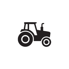 Vector art of tractor icon this vector image features a simple tractor, representing agriculture, farming, rural life, and the machinery used in cultivation and harvesting