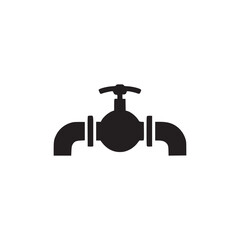 Illustration of a black water tap, depicting plumbing, water supply, and sanitation, suitable for use in infographics, websites, and educational materials related to water management