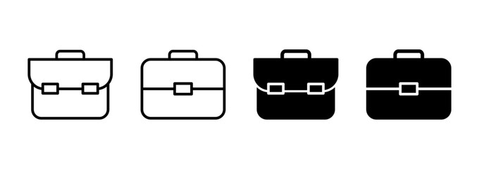 Obraz premium Briefcase icon vector. suitcase sign and symbol. luggage symbol.