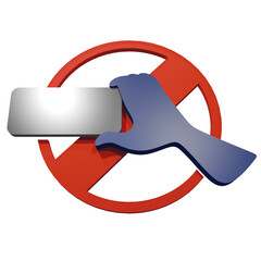 Obraz premium no phone sign 3d render